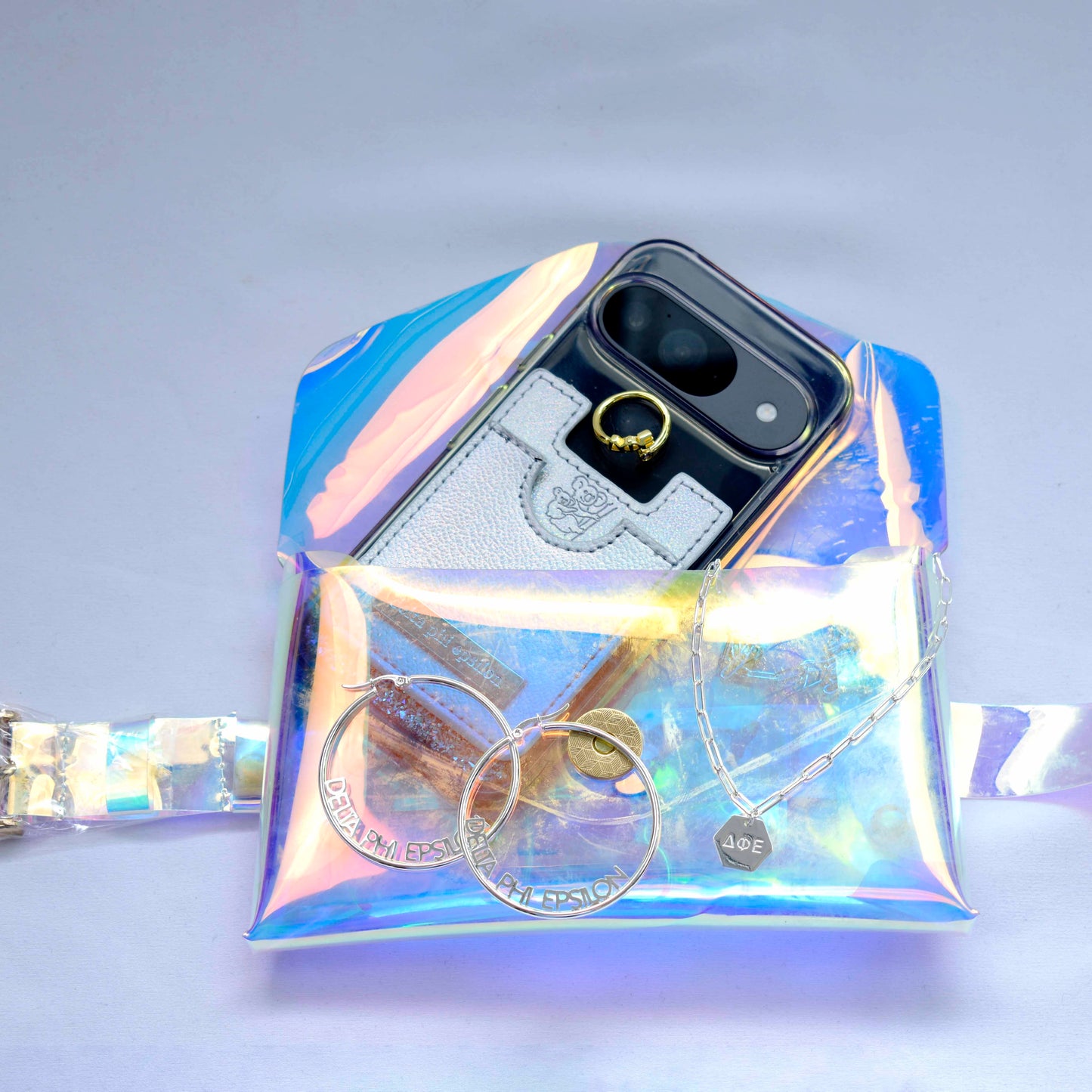Alpha Phi Holographic Belted Fanny Pack
