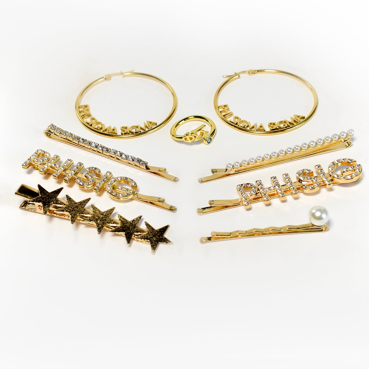 Alpha Sigma Tau Sorority Hair Clips