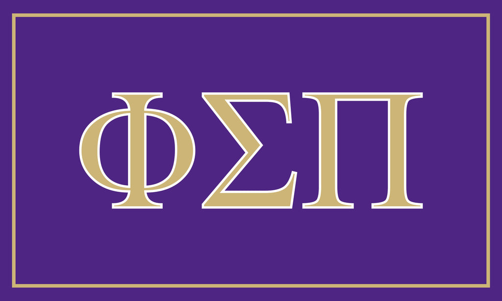 Phi Sigma Pi Fraternity Greek Letters Flag, Two-Color Design