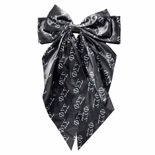 Phi Sigma Sigma Greek Letters Hair Bow