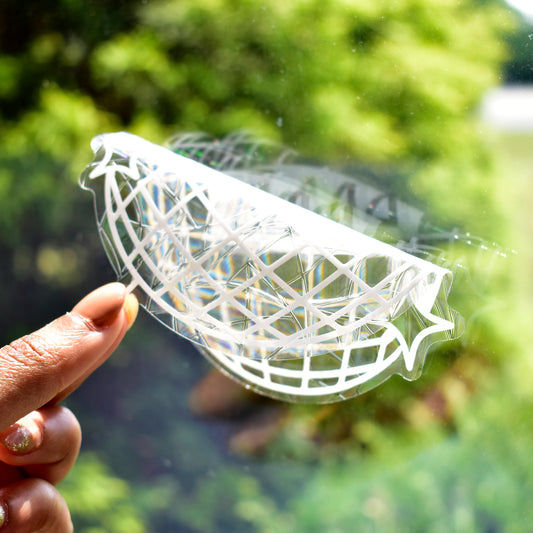 Delta Zeta Suncatcher Decals- Set of 2: Flower & Disco Ball