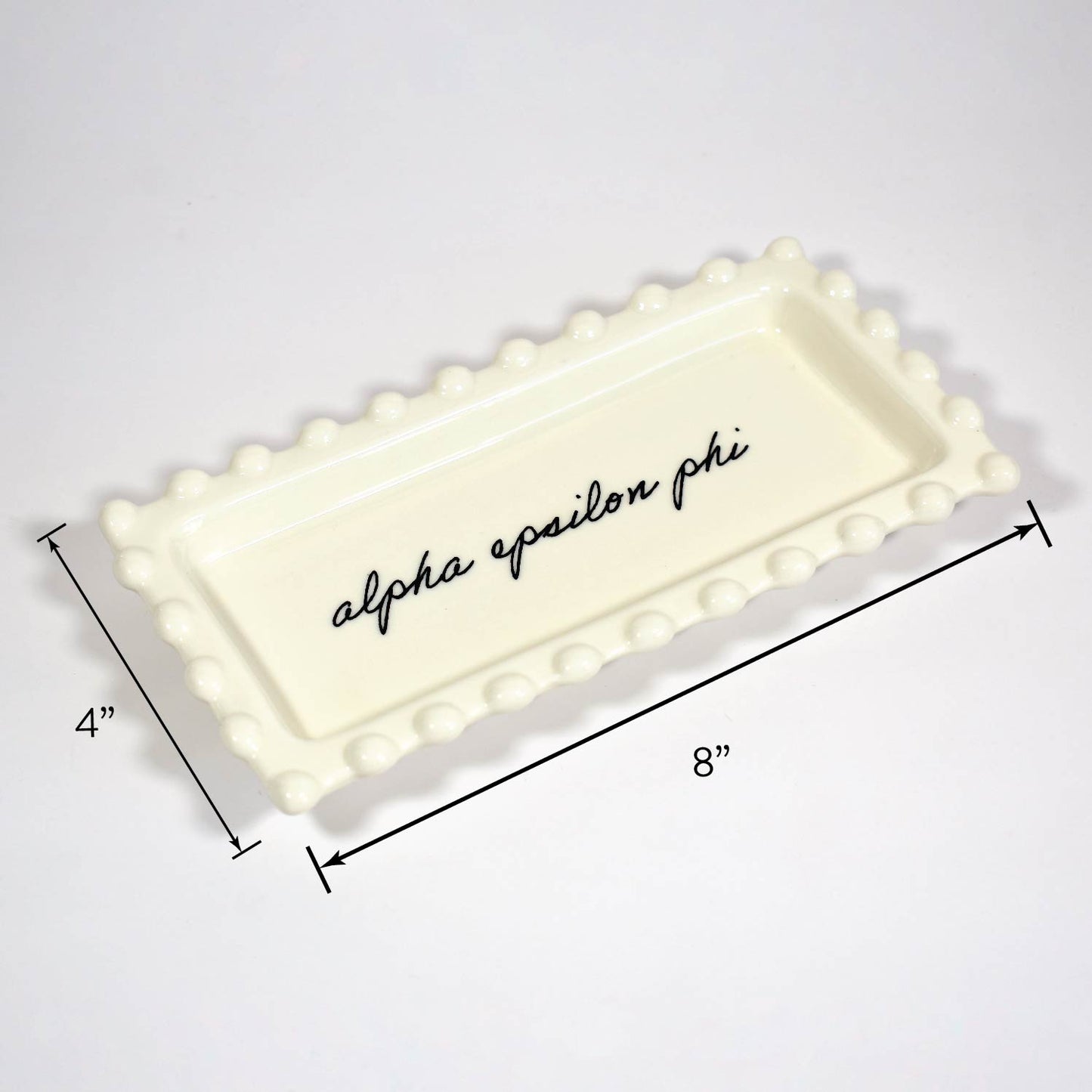 Alpha Delta Pi Jewelry Dish - Rectangular Cursive Script Sorority Name