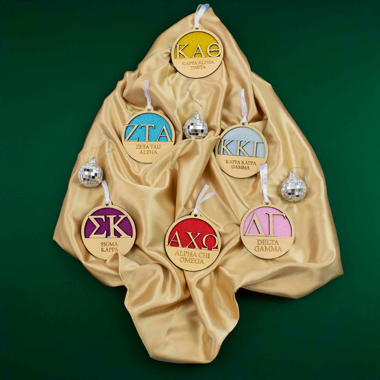 Sigma Kappa - Laser Carved Ornament - 3" Round