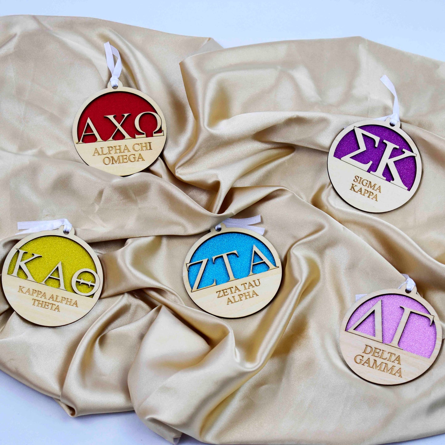 Sigma Kappa - Laser Carved Ornament - 3" Round