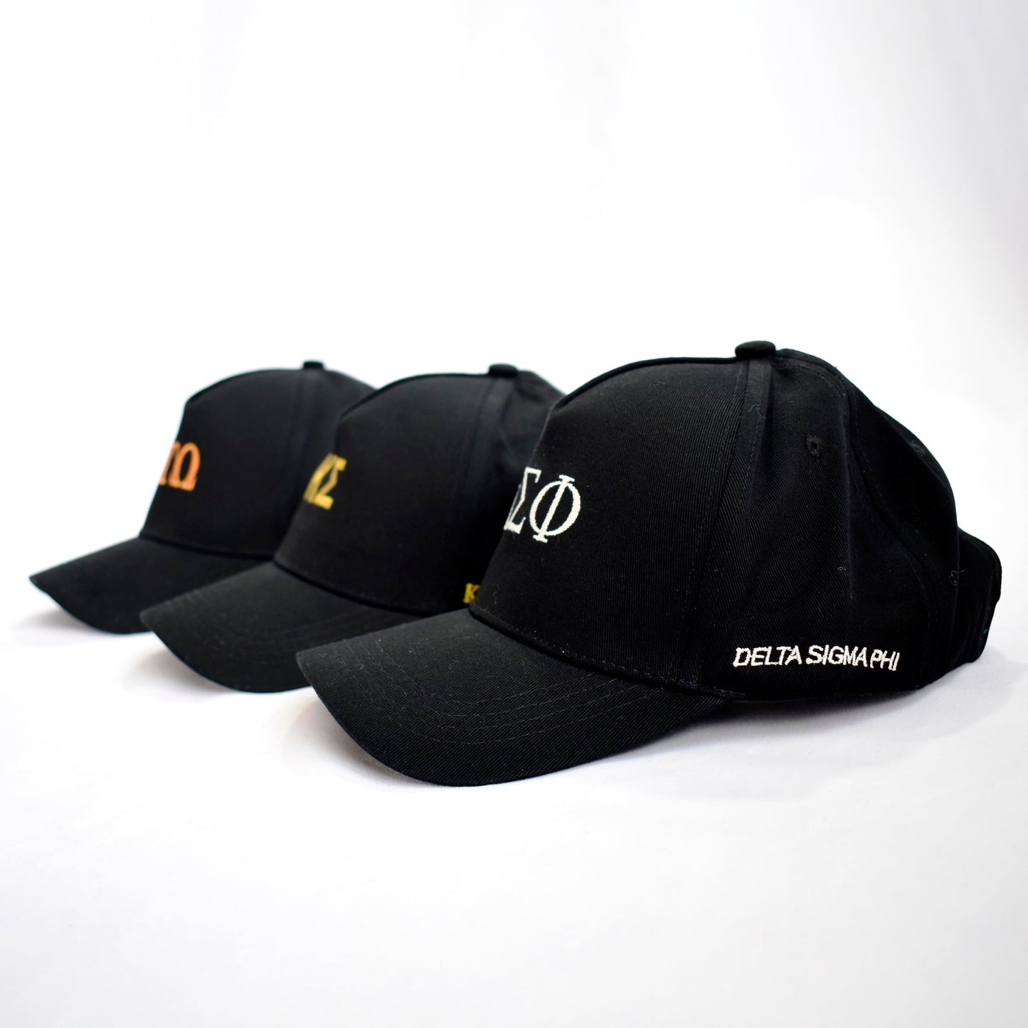 Lambda Chi Alpha Baseball Cap- Brushed Cotton 5-Panel Black Hat