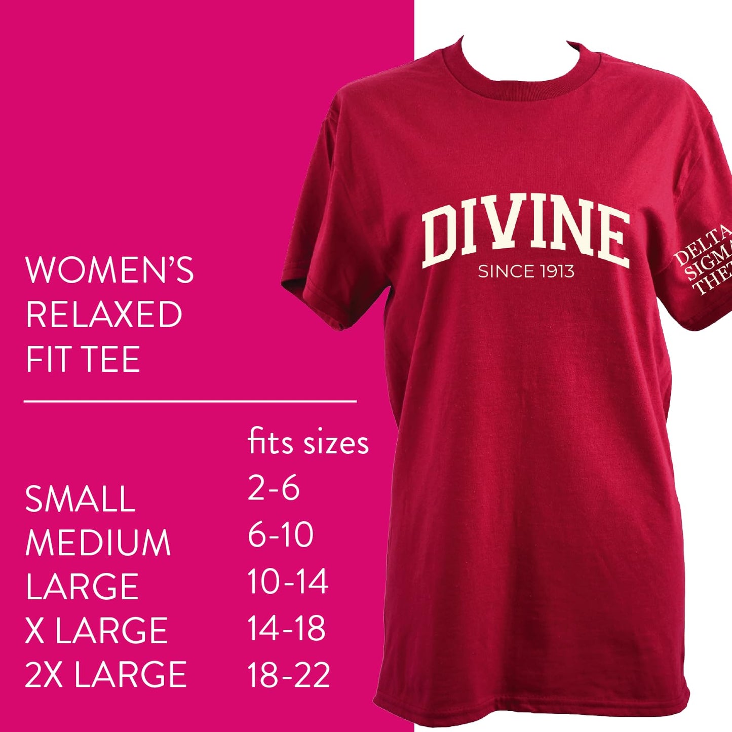 Delta Sigma Theta Sorority, Incorporated T-Shirt- Divine and Sorority Name Design