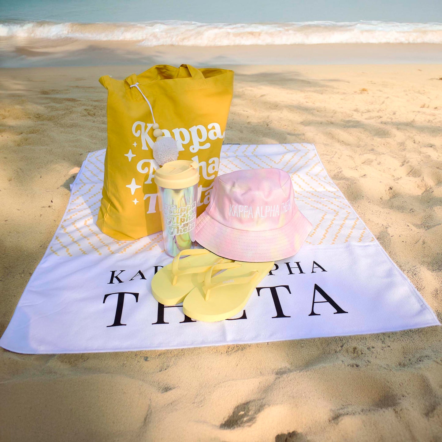 Alpha Delta Pi Flip Flops, With Greek Letter Cutouts