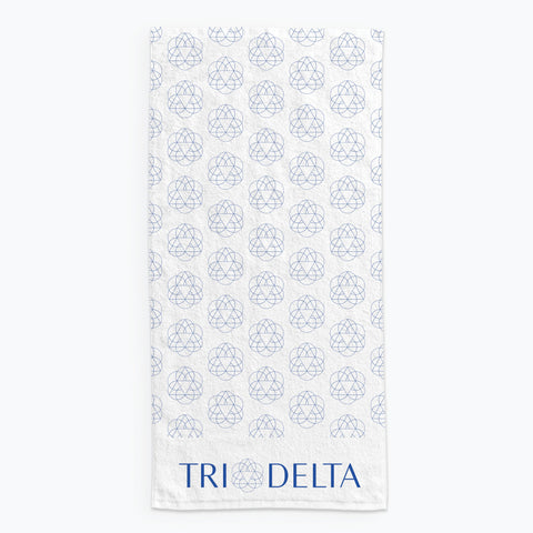 Delta Delta Delta Beach Towel- Lightweight Brand Design