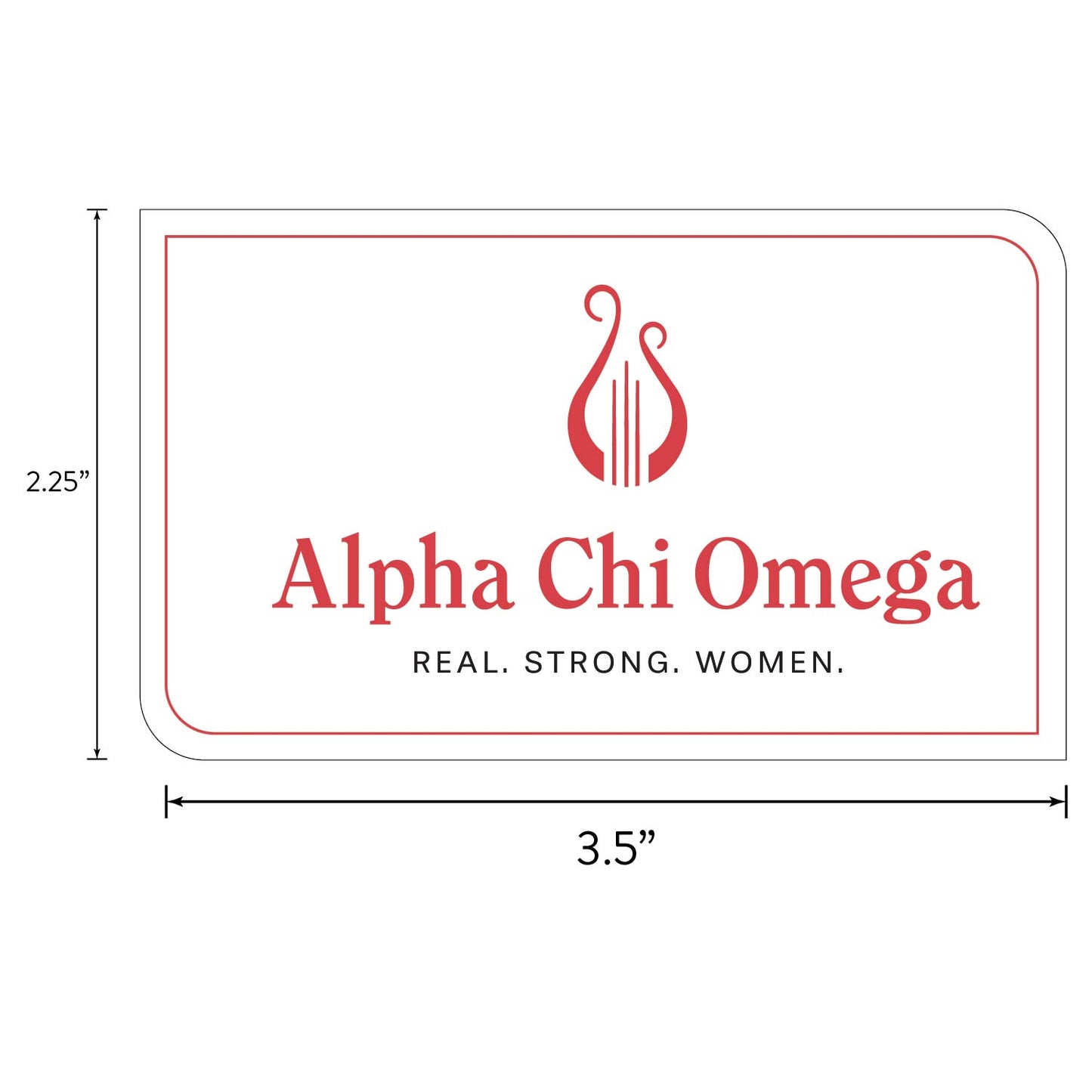 Alpha Chi Omega Sorority Brand Focus Sticker Sheet