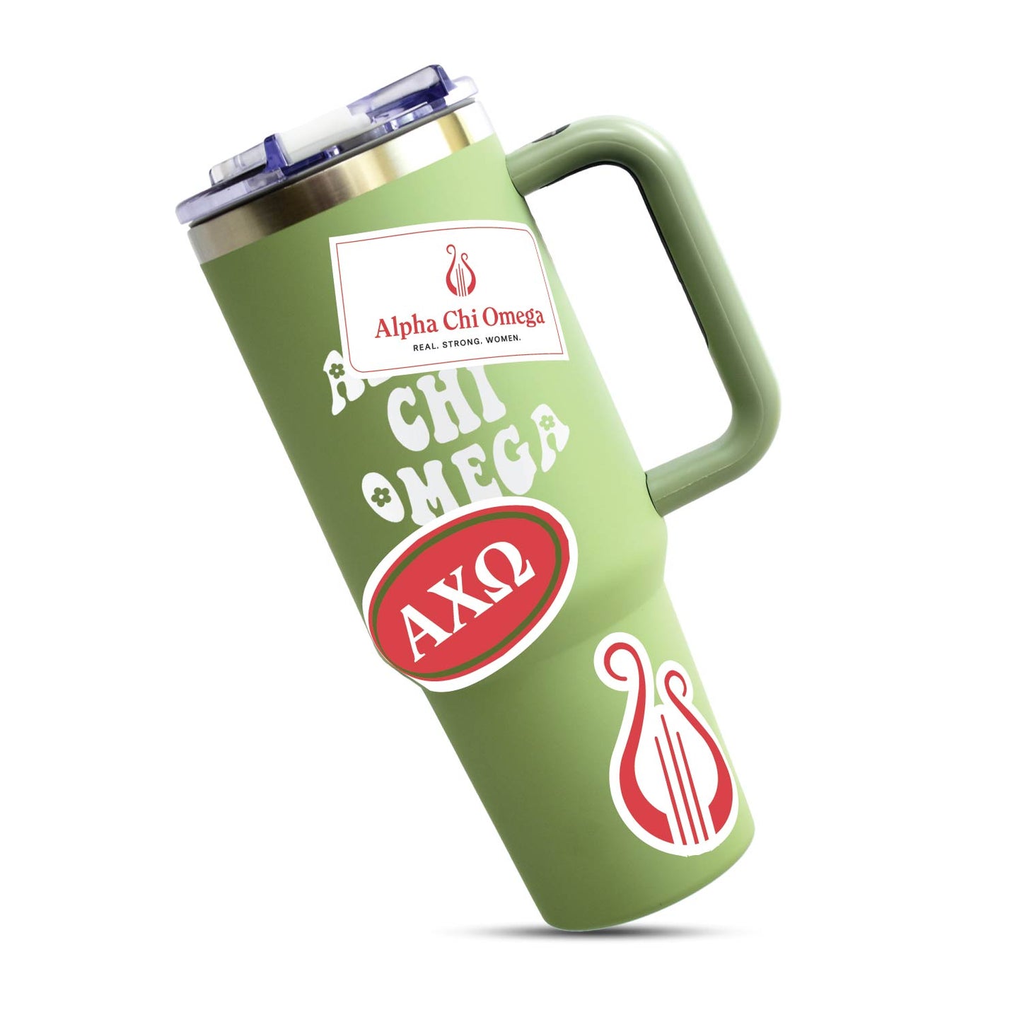Alpha Chi Omega Sorority Brand Focus Sticker Sheet