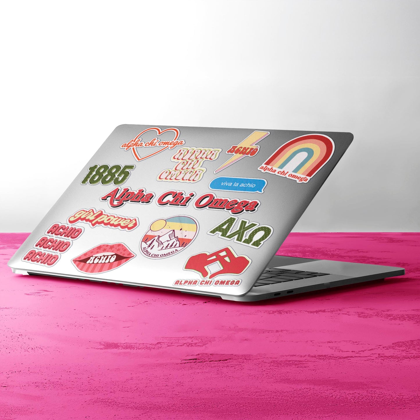 Alpha Chi Omega Sorority Brand Focus Sticker Sheet