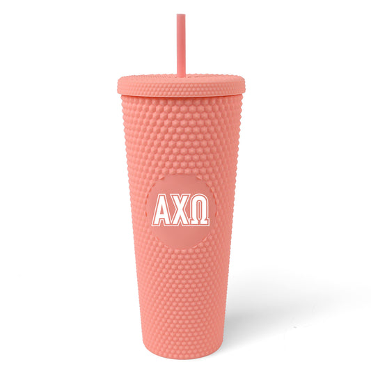 Alpha Chi Omega Studded Tumbler