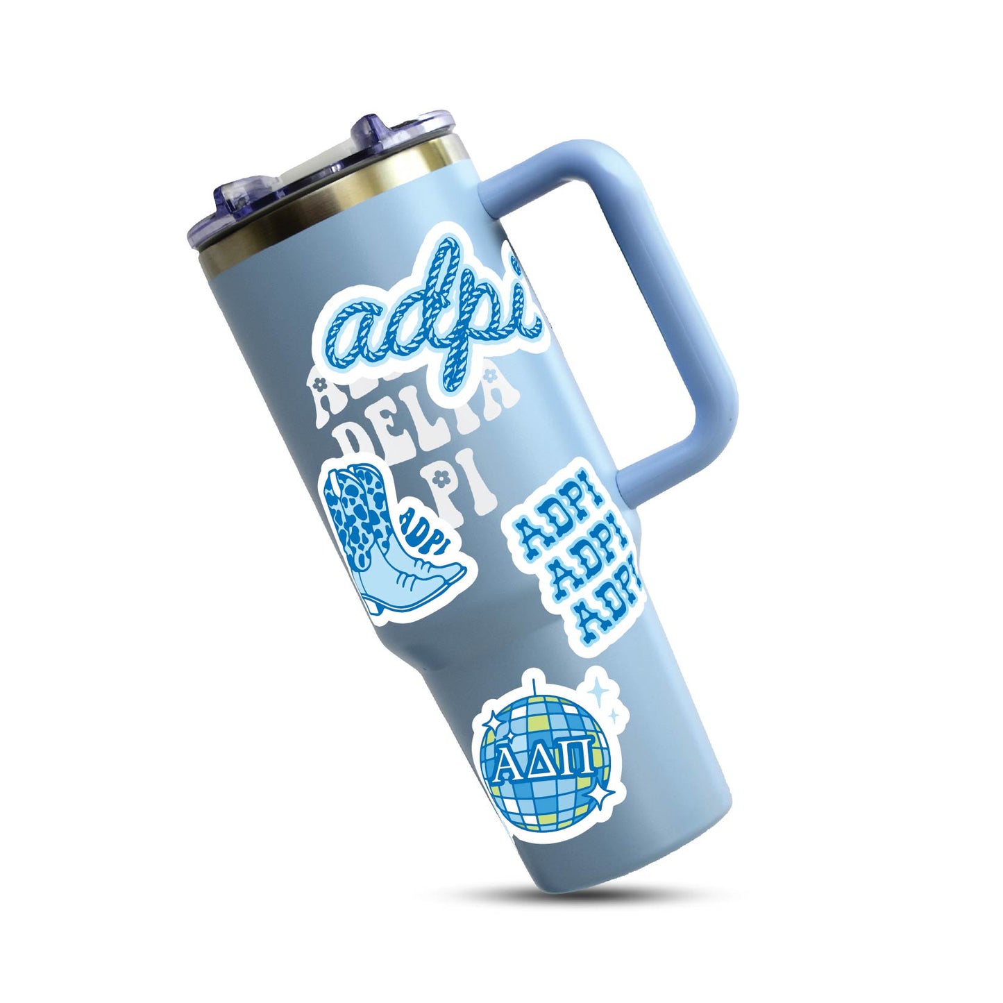 Alpha Delta Pi Sticker Sheet - Western Disco Design