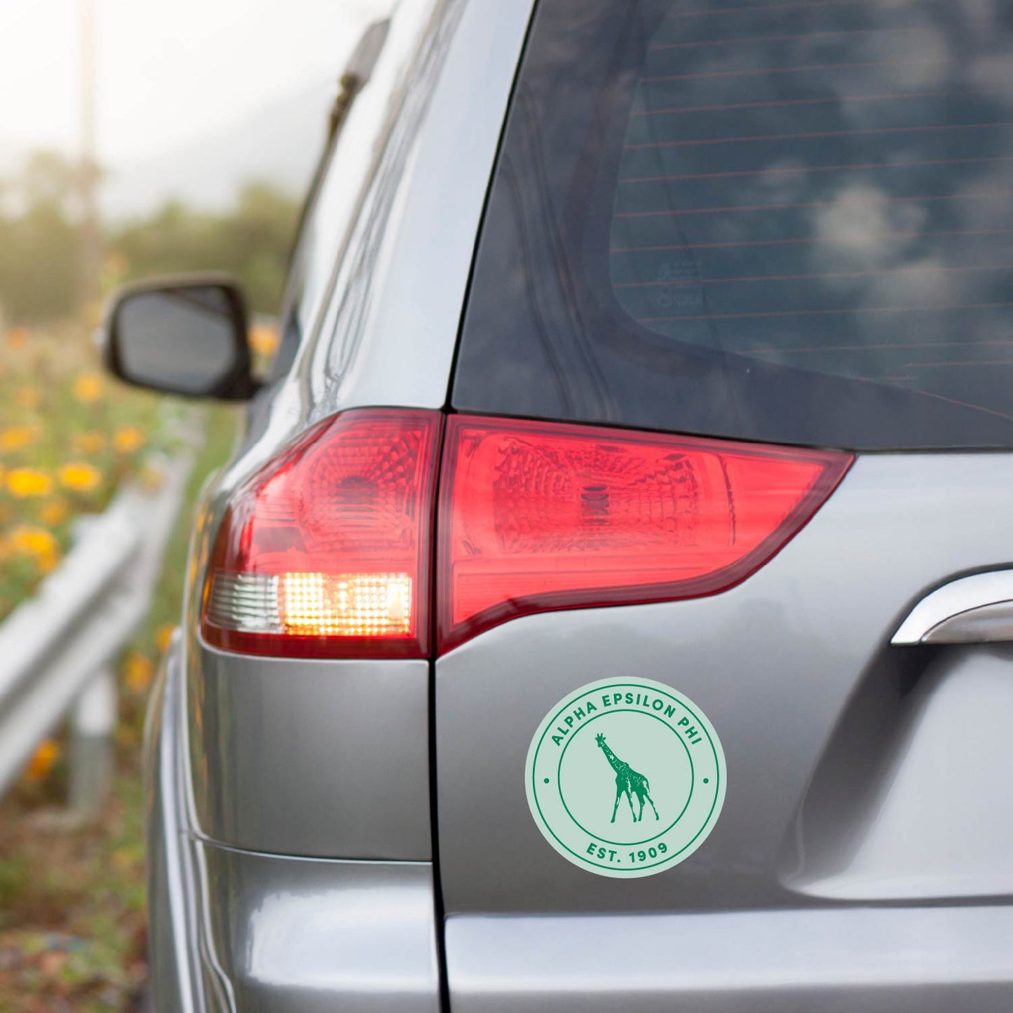 Alpha Epsilon Phi Sorority Car Decal Sticker- Full Color Circle Logo