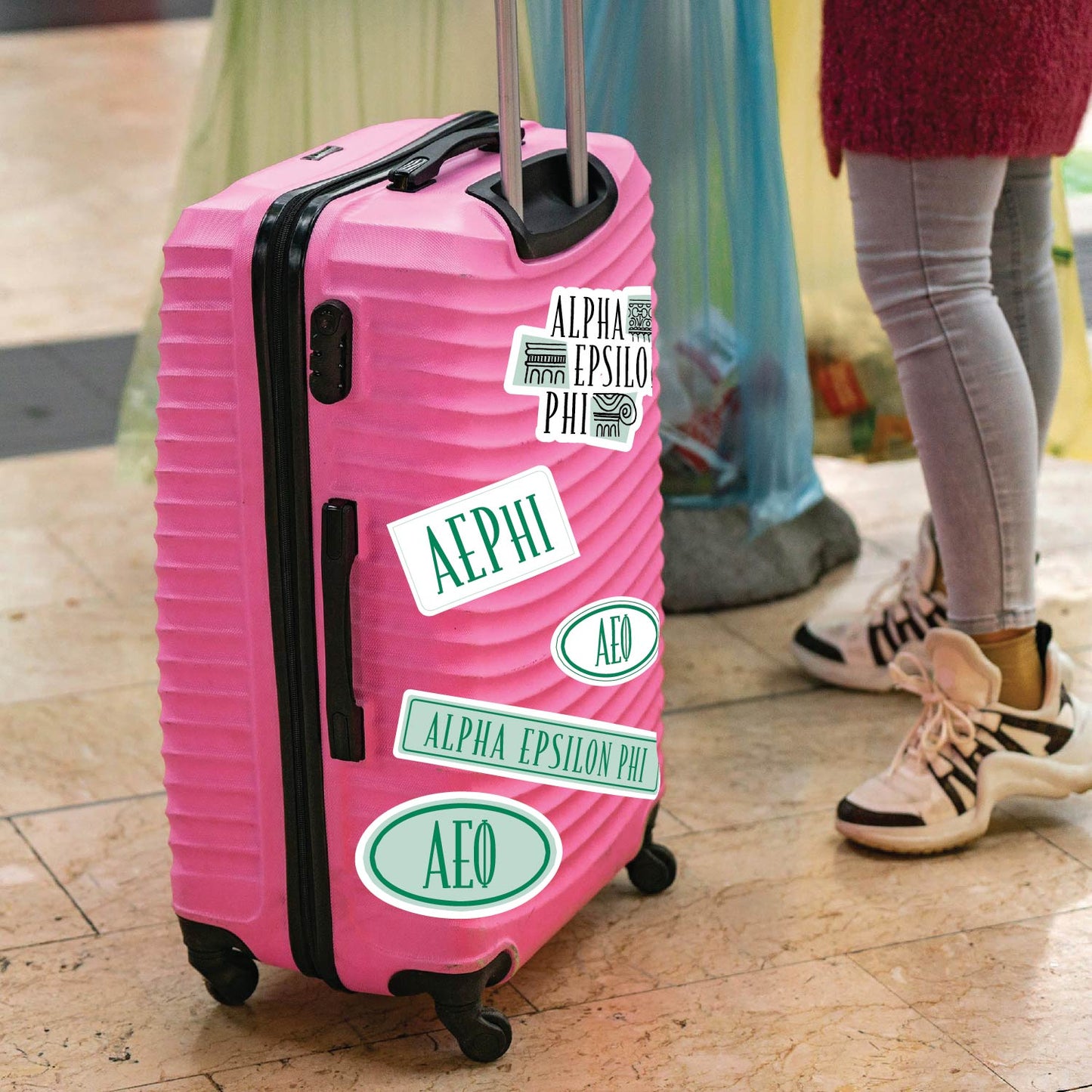 Alpha Epsilon Phi Sorority Sticker Sheet- Brand Focus