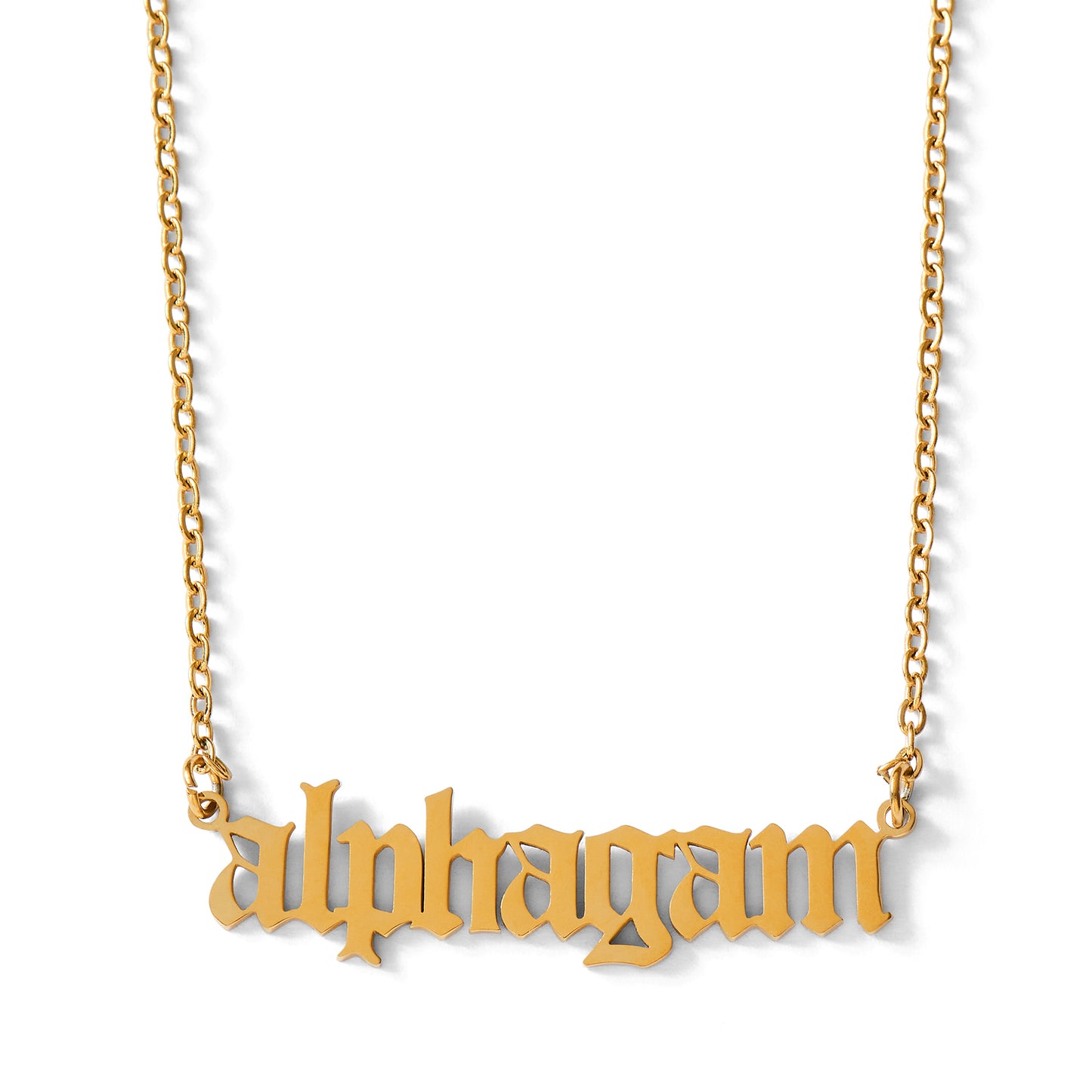 Alpha Gamma Delta Old English Style Sorority Necklace