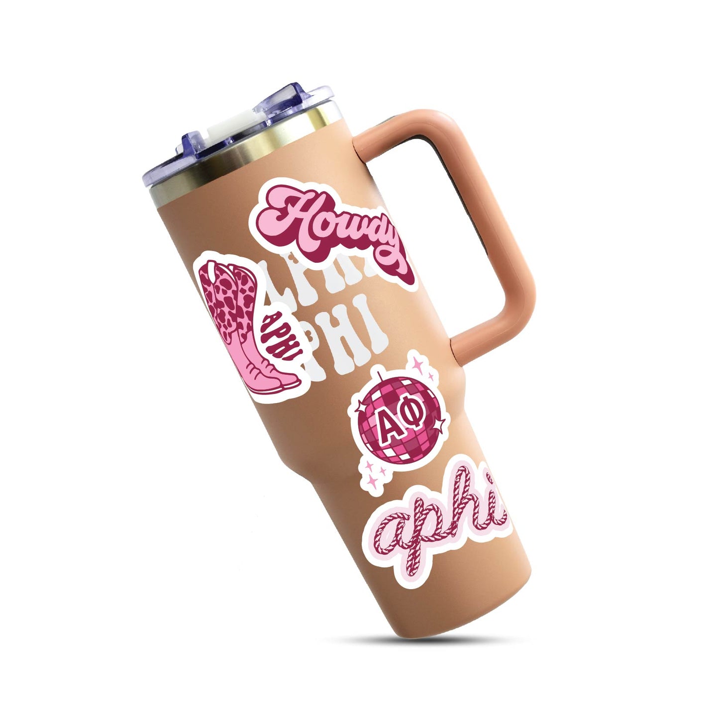 Alpha Phi Sticker Sheet - Western Disco Design