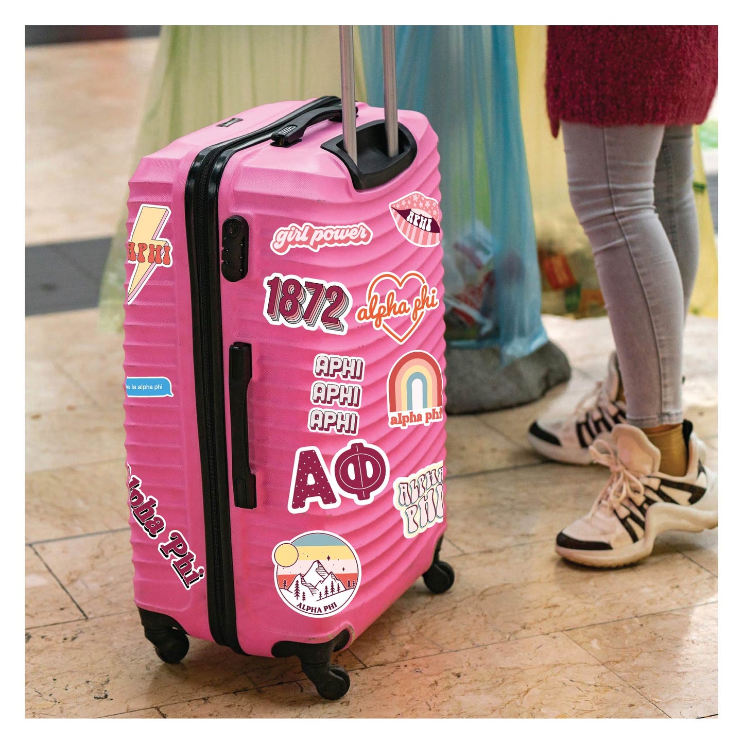 Alpha Phi Girl Power Sticker Sheet