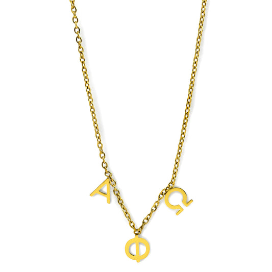 Alpha Phi Omega Name Necklace