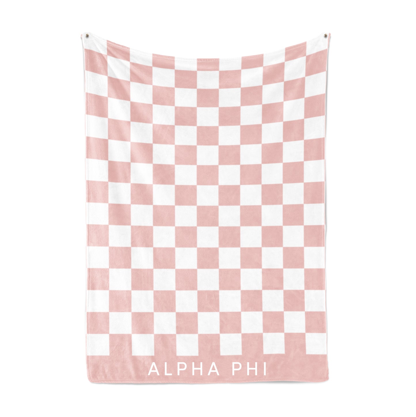 Alpha Phi Blanket - Thick Checkered alphaphi Sherpa Blanket