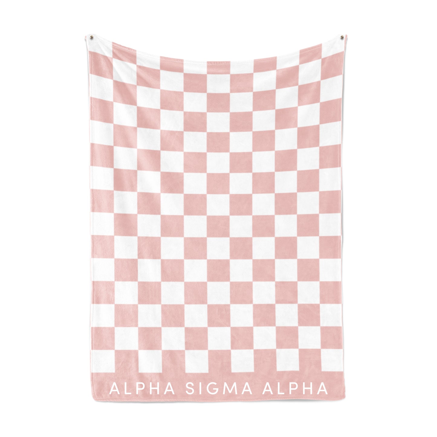 Alpha Sigma Alpha Blanket - Thick Checkered Sherpa Blanket