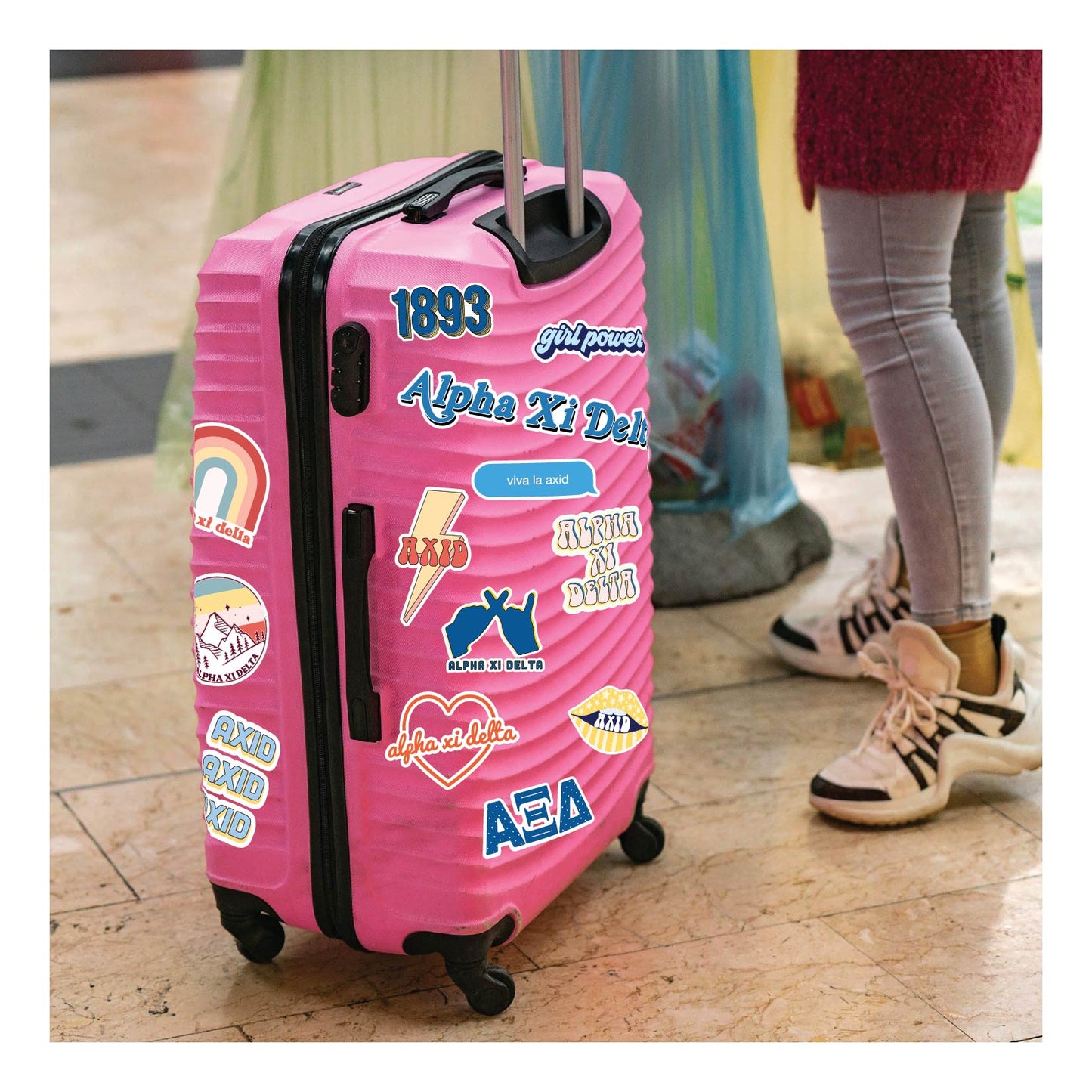 Alpha Xi Delta Girl Power Sticker Sheet