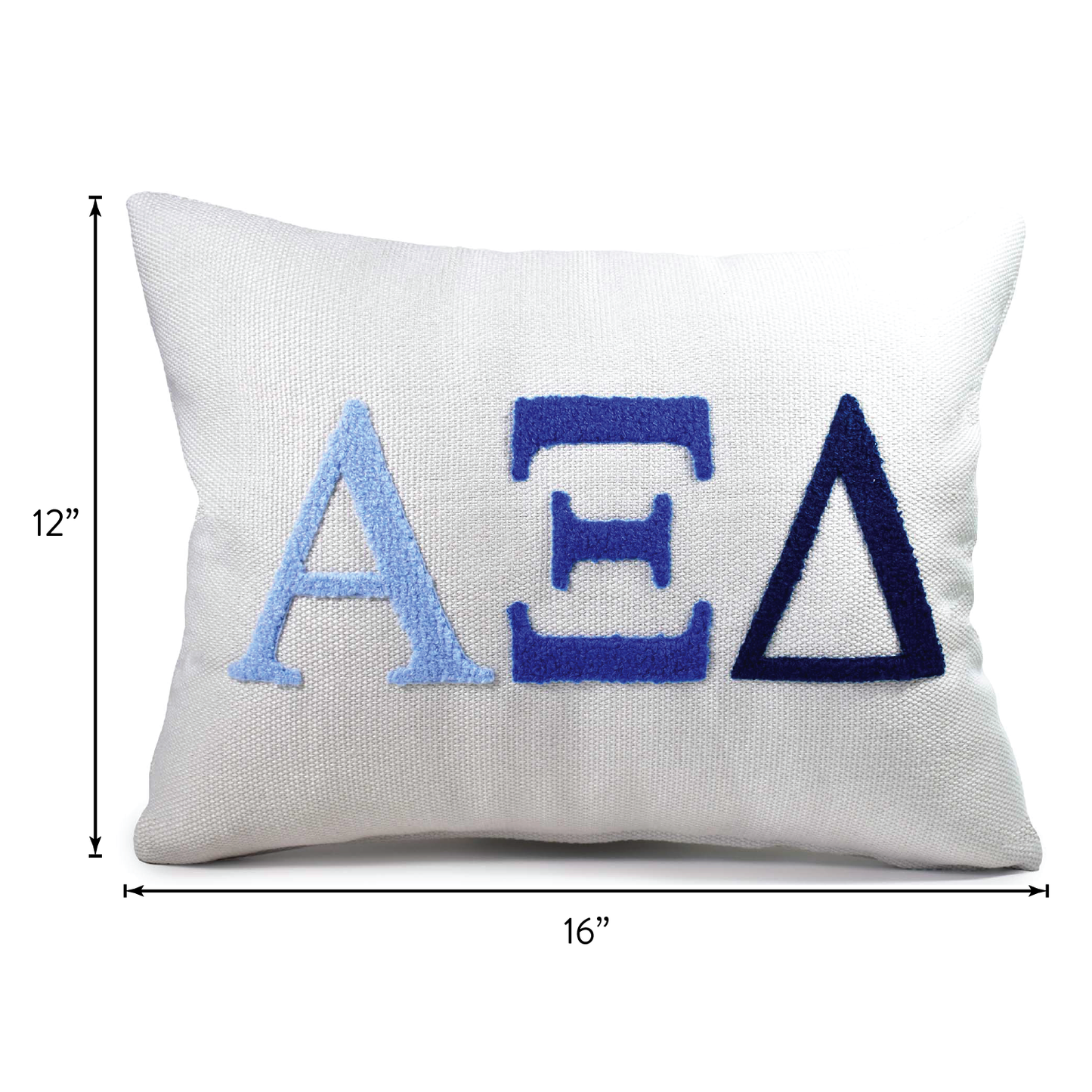 Alpha Xi Delta Pillow – Embroidered Plush Greek Letters Design