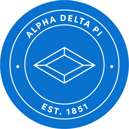 Alpha Delta Pi Sorority Car Decal Sticker- Full Color Circle Logo