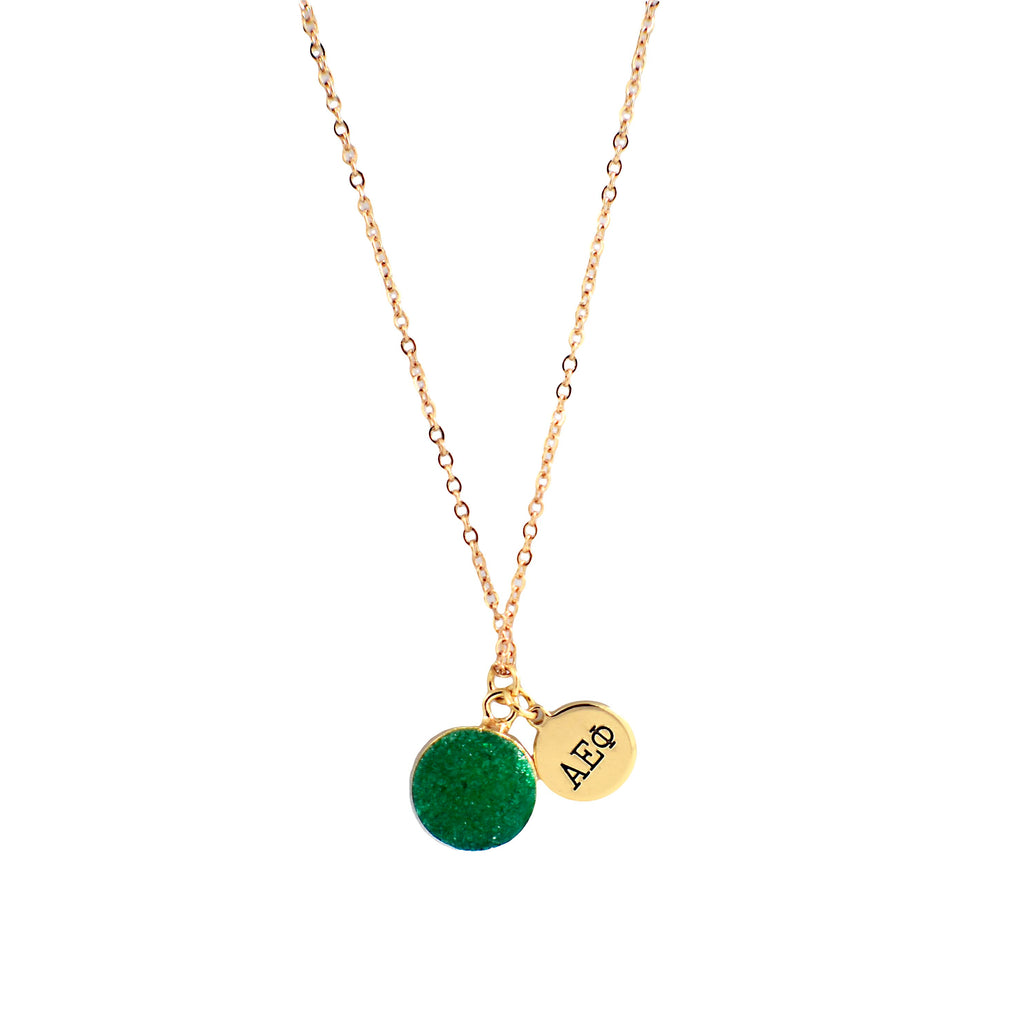 Alpha Epsilon Phi Sisterhood Druzy Necklace