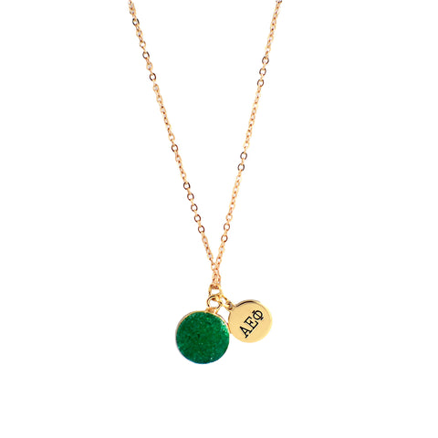 Alpha Epsilon Phi Sisterhood Druzy Necklace