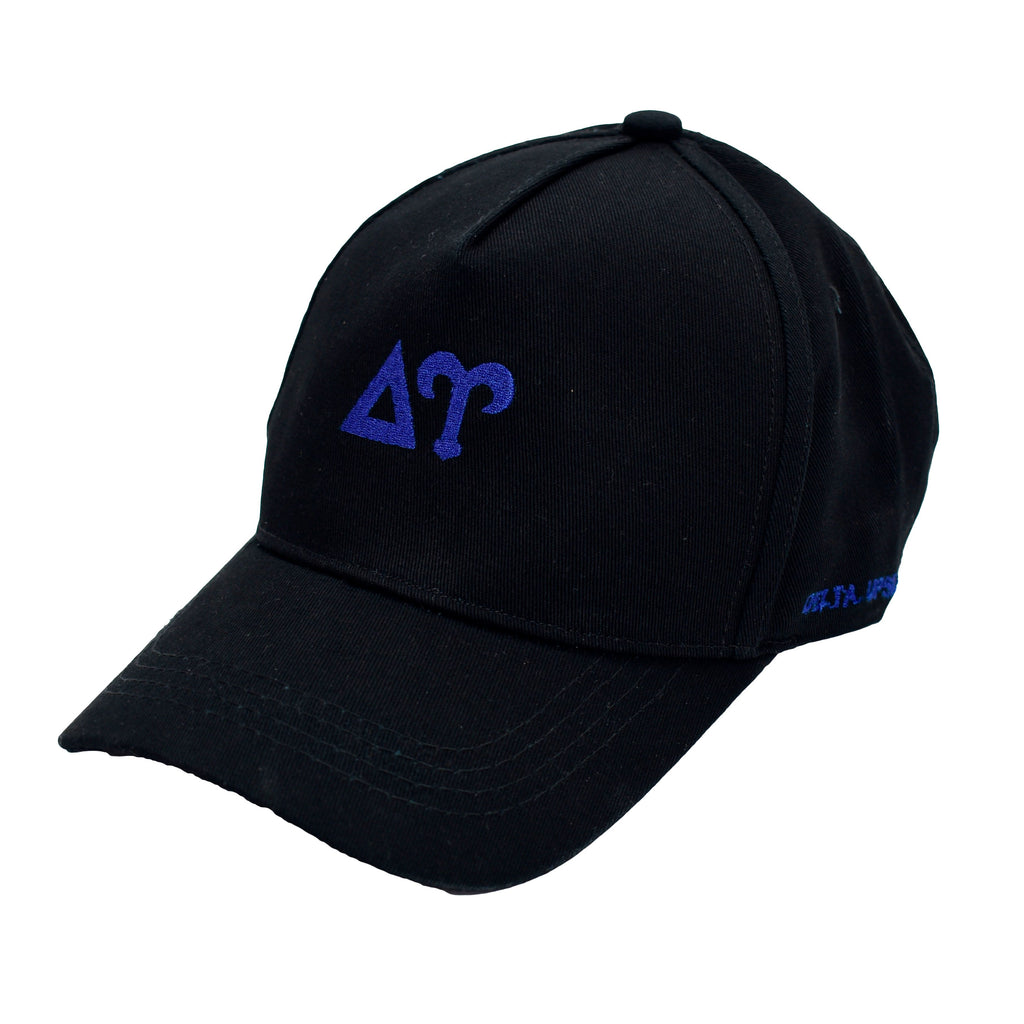 Delta Upsilon Baseball Cap- Brushed Cotton 5-Panel Black Hat