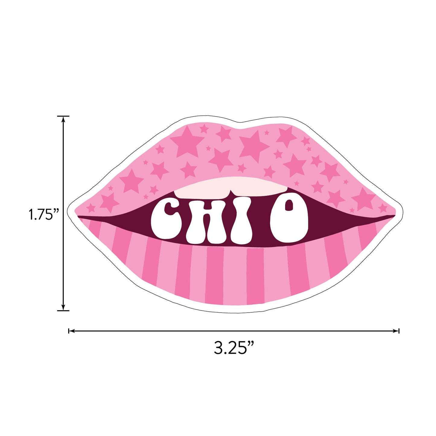 Chi Omega Girl Power Sticker Sheet