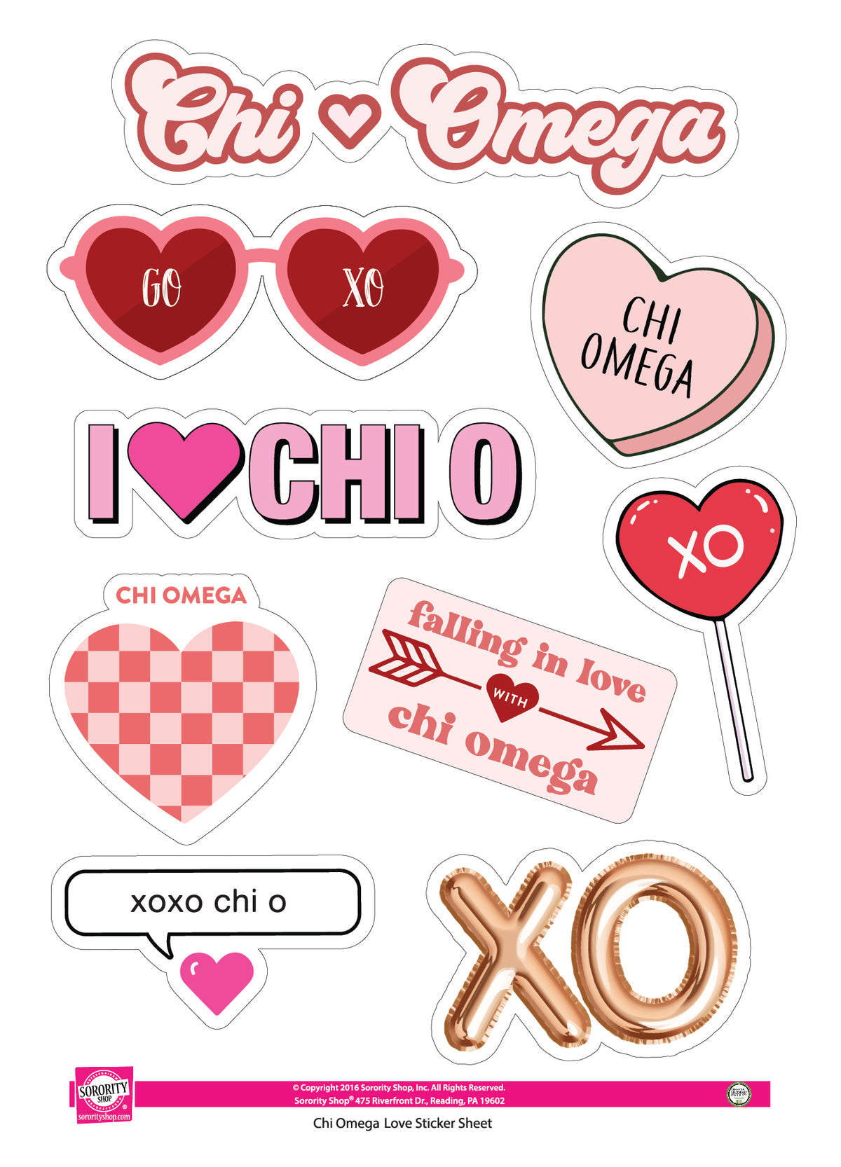 Sorority Shop - Sticker Sheet- Love Theme