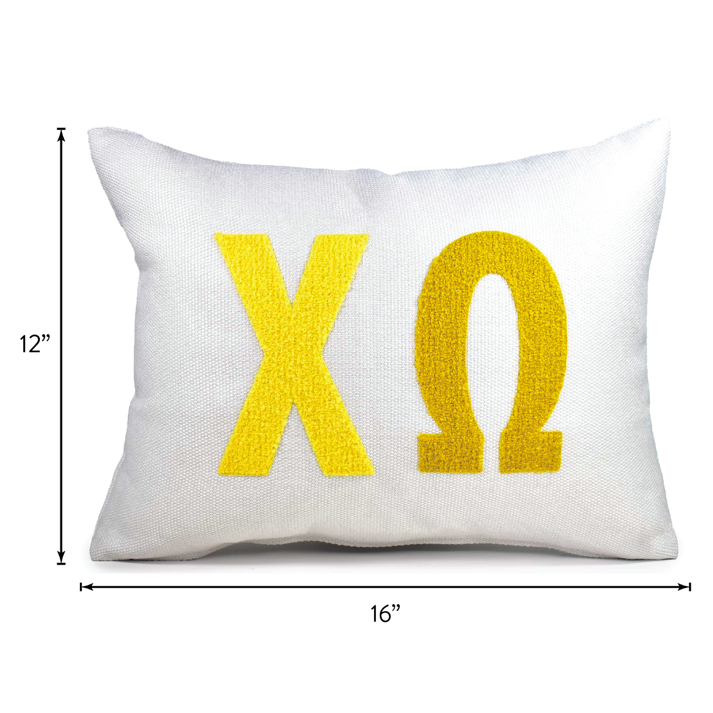 Chi Omega Pillow – Embroidered Plush Greek Letters Design