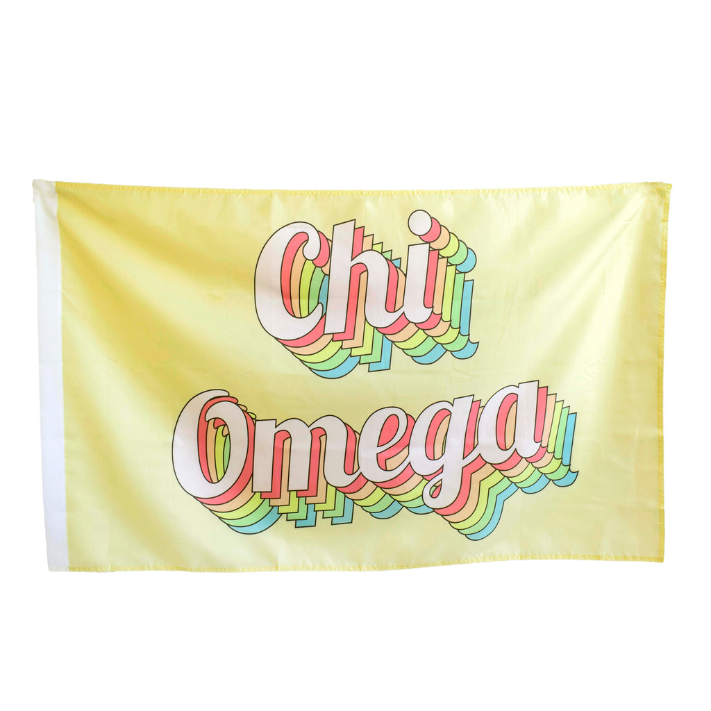 Chi Omega Retro Flag