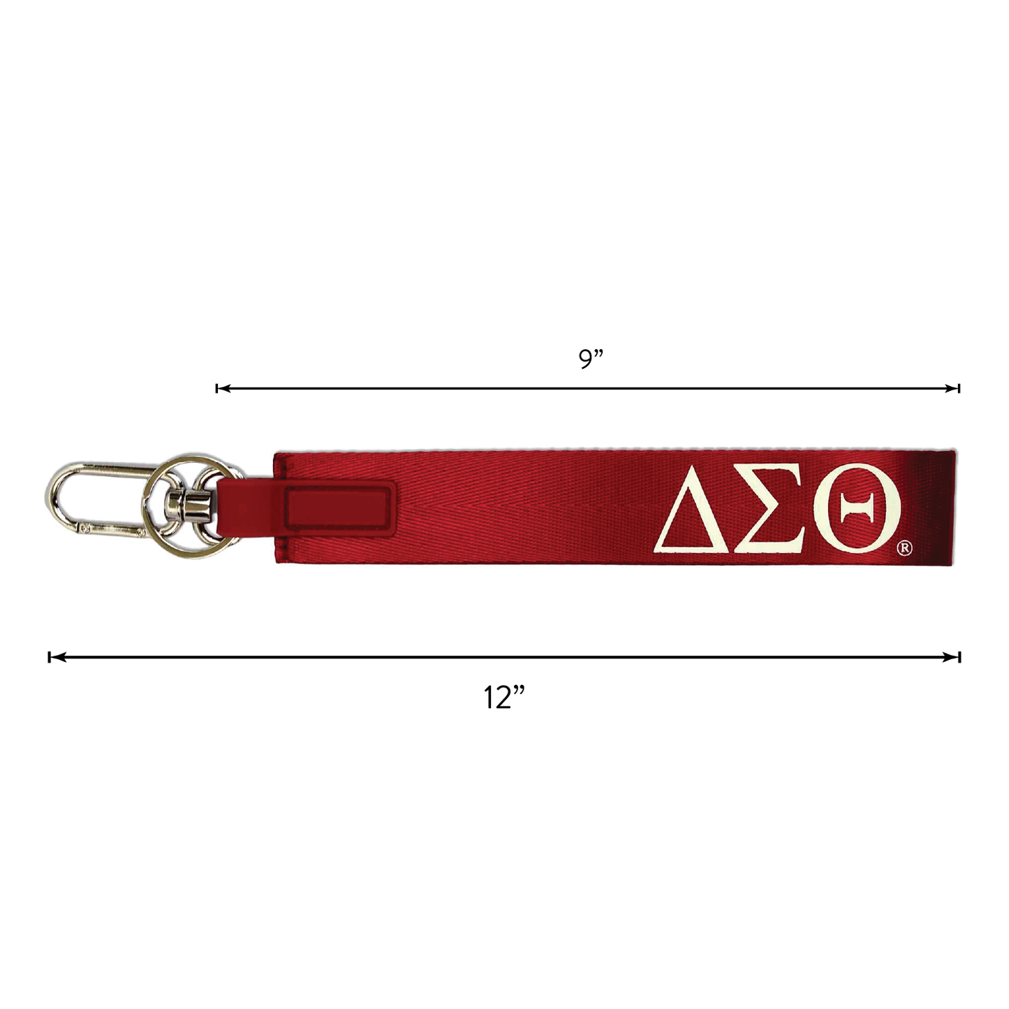Delta Sigma Theta Keychain- Hands-Free Wristlet Lanyard Style