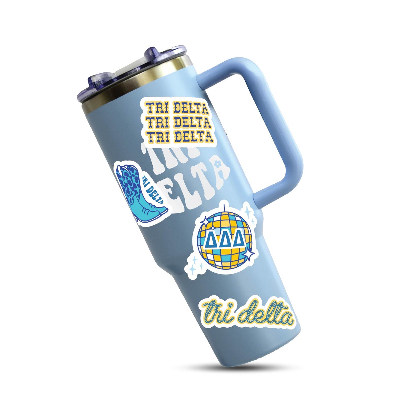 Tri Delta Sticker Sheet - Western Disco Design