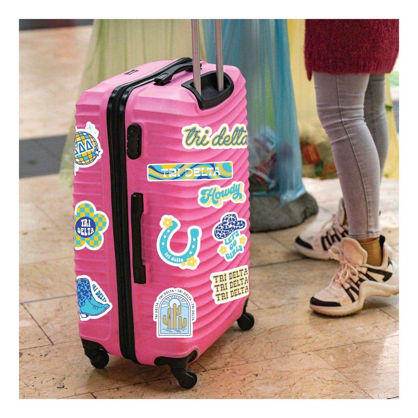 Tri Delta Sticker Sheet - Western Disco Design