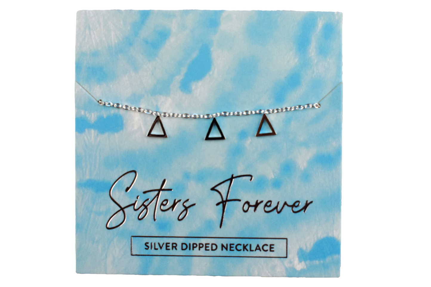 Tri Delta Silver Greek Letters Necklace