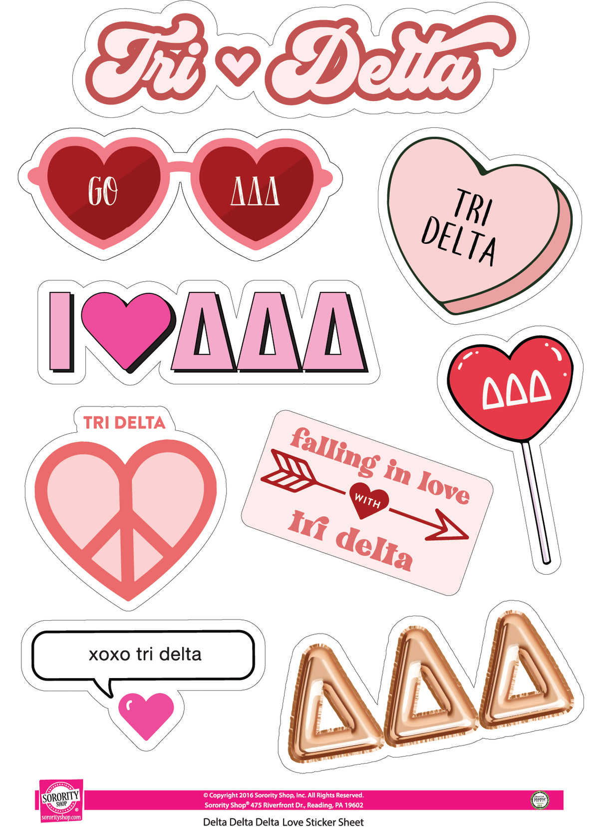 Sorority Shop - Sticker Sheet- Love Theme