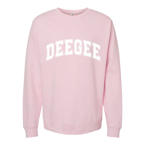 Delta Gamma Sweatshirt- Crewneck Varsity Letters Design