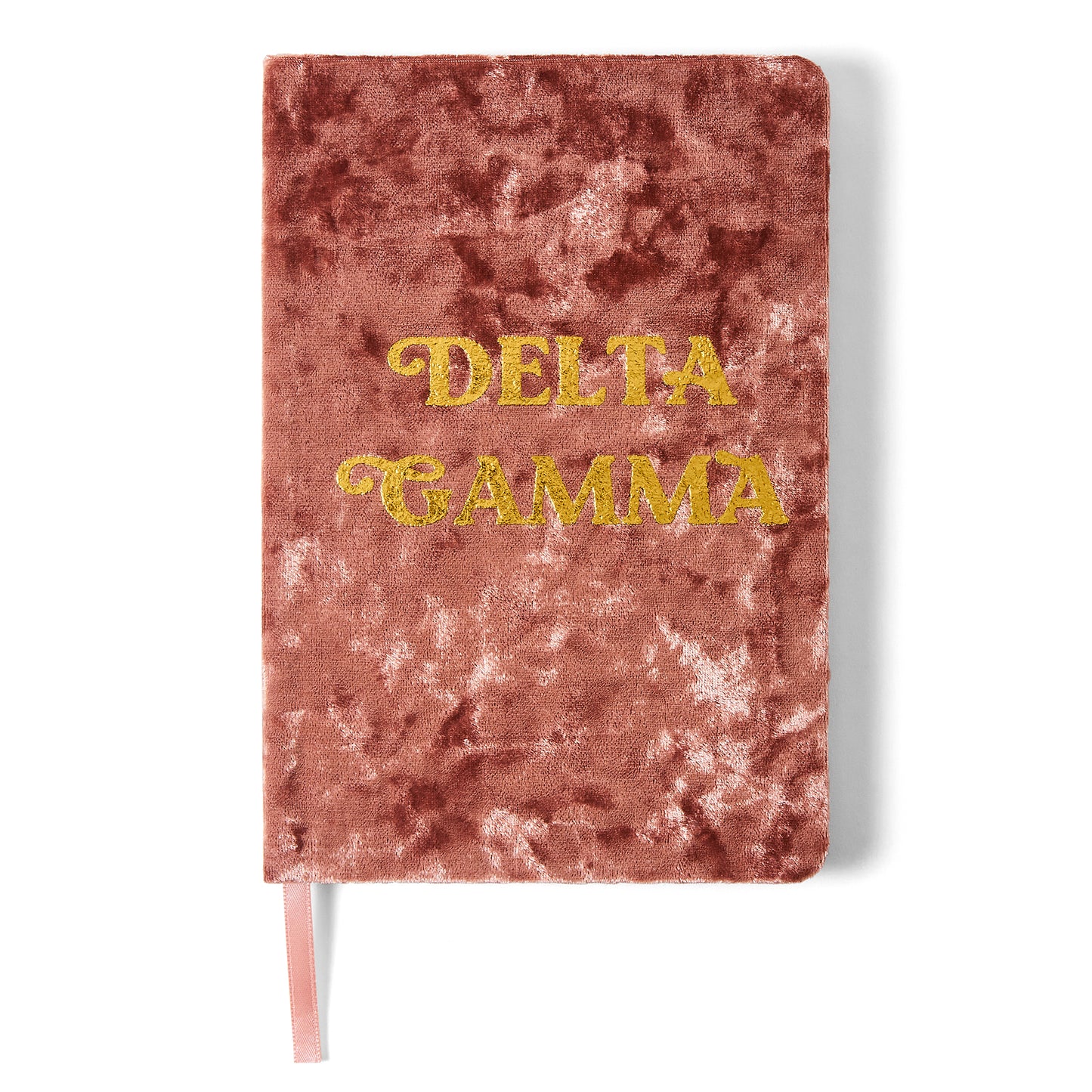 Delta Gamma Velvet Notebook with Gold Foil Imprint