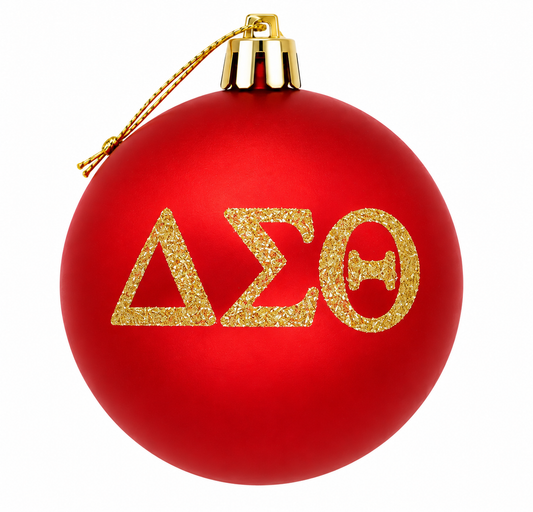 Delta Sigma Theta Ornament- Glitter Ball Design