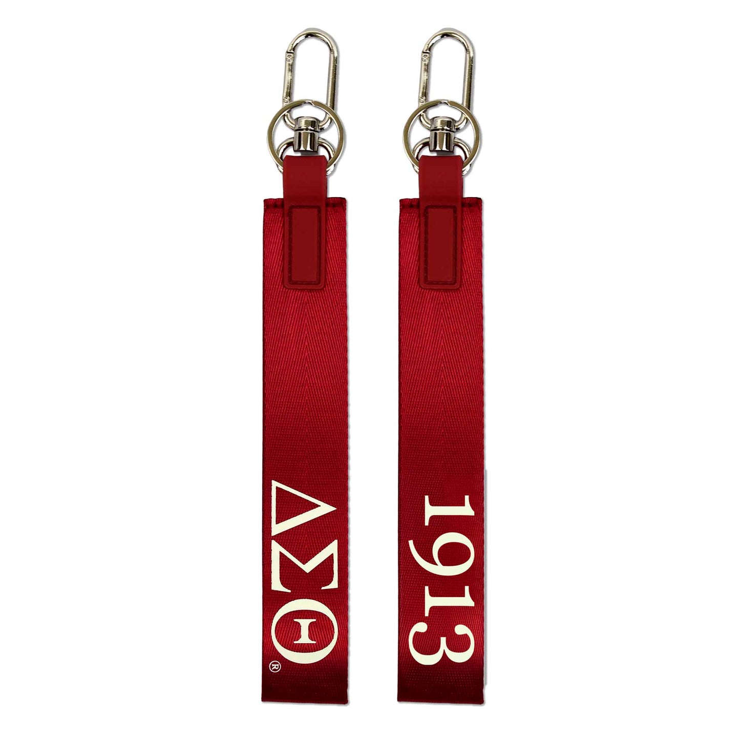 Delta Sigma Theta Keychain- Hands-Free Wristlet Lanyard Style