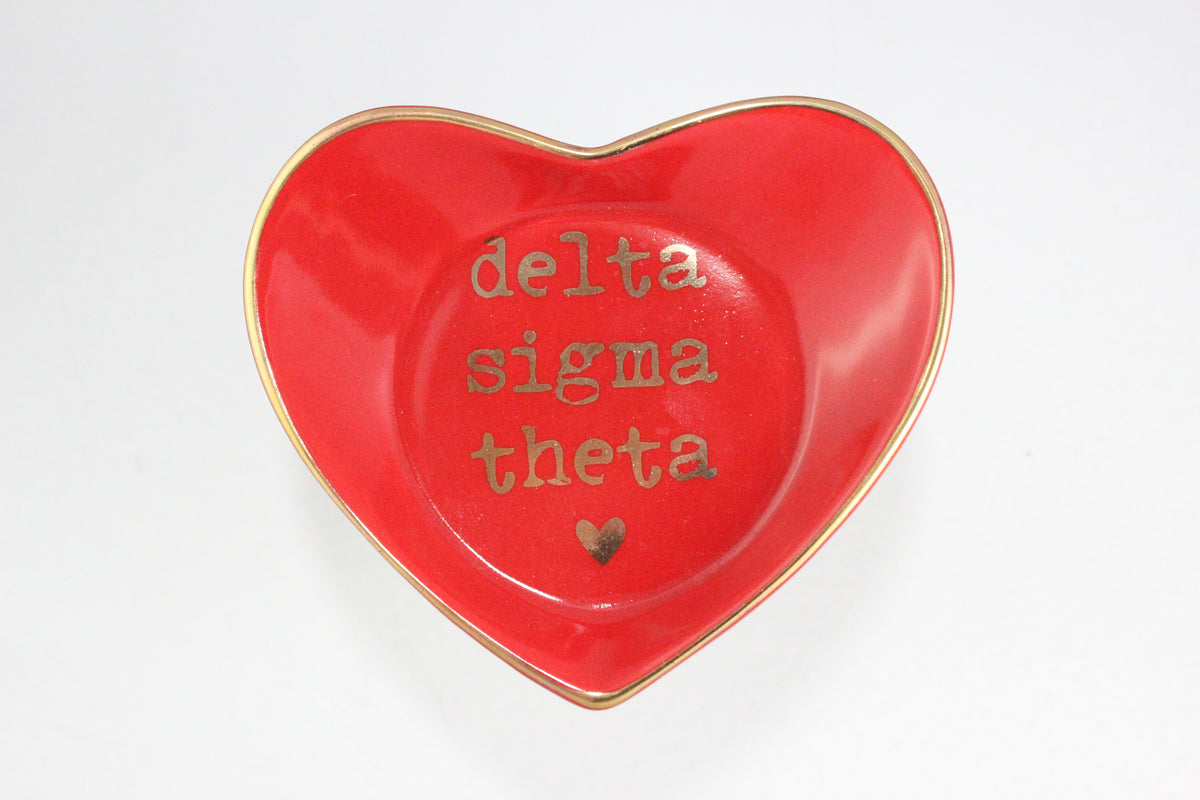 Sorority Shop Ceramic Ring Dish - Heart Shaped