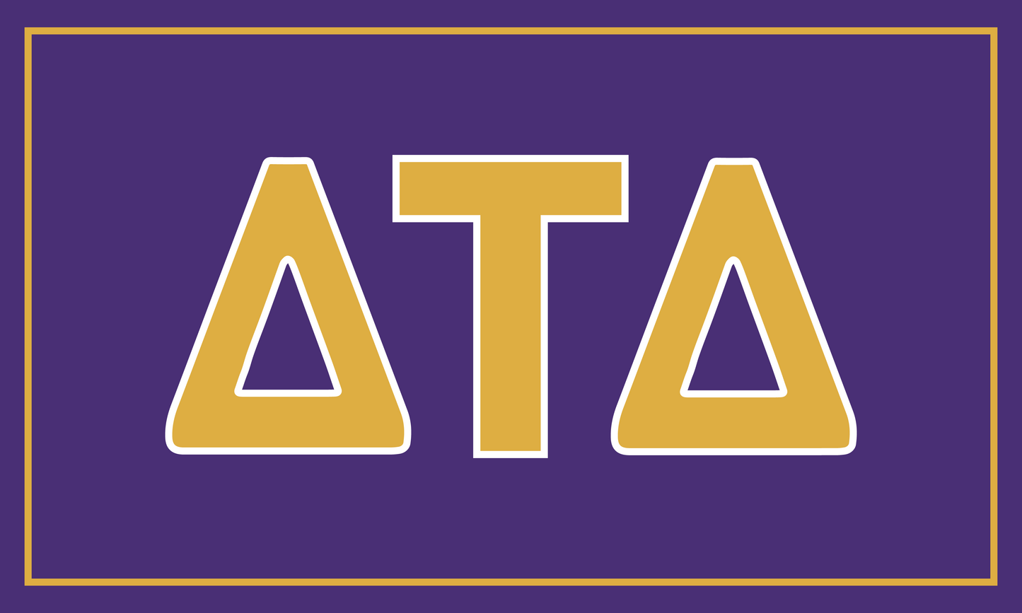 Delta Tau Delta Fraternity Greek Letters Flag, Two-Color Design