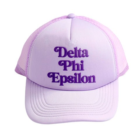 Delta Phi Epsilon Baseball Cap, Mesh Trucker-Style Hat