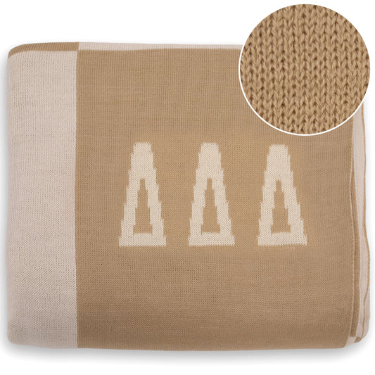 Delta Delta Delta Blanket - Acrylic Knit Checkered Blanket