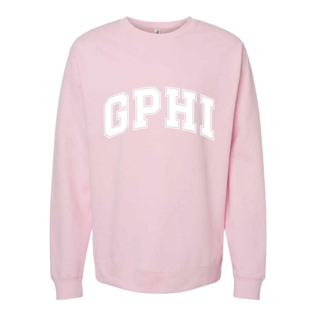 Gamma Phi Beta Sweatshirt- Crewneck Varsity Letters Design