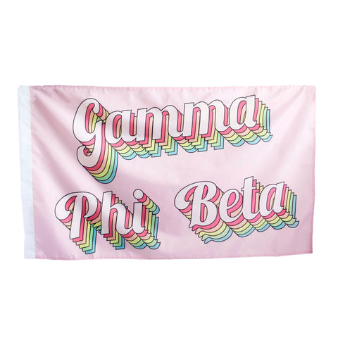 Gamma Phi Beta Retro Flag